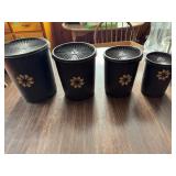 Vintage Brown Tupperware Canister Set