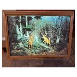 Vintage Helmscene Lighted Framed Whitetail picture