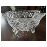 Vintage Hofbauer Byrnes Crystal Footed Compote