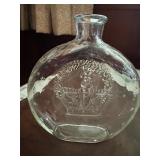 Vintage Crown Pumpkinseed Whiskey Flask