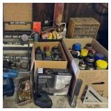 Battery drill, speed square, Chilton books etc