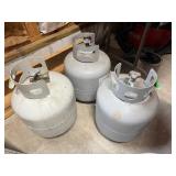 3 Small Propane tanks