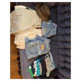 Menï¿½s camp shorts, blue jeans, suit, felt hat etc