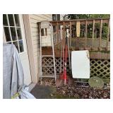 30ï¿½ small folding table, step ladder etc