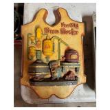 Vintage Ye Old Brew Master Plaster Sign 15 x 11 in