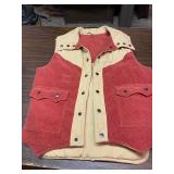 Vintage Reversible Red/Tan Courderoy Vest