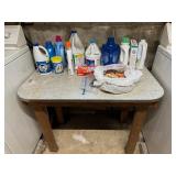 Vintage Table & cleaning products