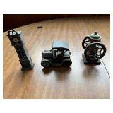 Vintage clock, car & grinder die cast pencil sharp