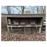 Rabbit Hutch Wood Frame 3 cages