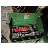 Colman white gas portable stove, propane lantern