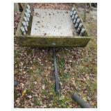Small utility trailer with fishing pole holders