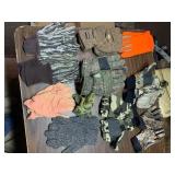Thinsulate gloves, facemask, Realtree gloves, etc