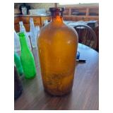 Vintage Large Brown, green, brown bottles etc