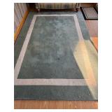Teal/Blue Rug with stripe 104 x 69