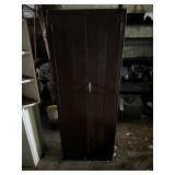 Vintage Metal 2 door cabinet & metal bakers rack