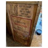 Antique Edison Disc Phonograph Wood ship crate