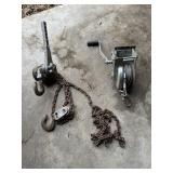 One chain, one cable winch