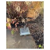 Umbrella stand & garden hoses