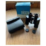 Vintage Ensign Bushnell binoculars & case