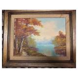 Framed vintage Oil painting