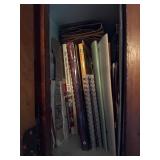 Cookbooks in cupboard