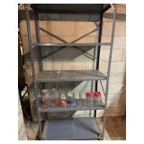 Metal 4 shelf rack 73ï¿½ tall by 36ï¿½ wide