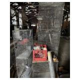 Rabbit cages, feeders, scoops, fencing etc