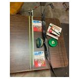 Ben Pearson bow w/ fishing reel, fish points etc