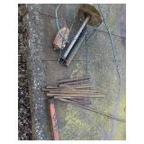Scrap metal, stakes etc