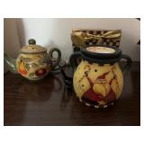 Christmas wax warmers, Cookie Jar, pans etc