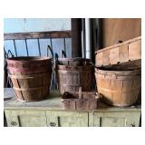 New & old bushel & berry baskets etc