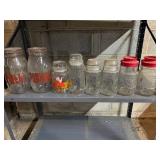 Vintage Maxwell house, planters, Smuckers jars etc