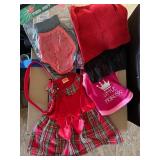 Large Plaid dog collar, small dog dress etc