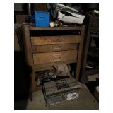 Vintage Craftsman 3 drawer toolbox/cabinet & tools