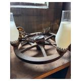 Vintage Wagon Wheel Hanging ceiling lamp
