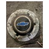 Vintage Blue Chevy 12ï¿½ Dog Dish Hub Cap