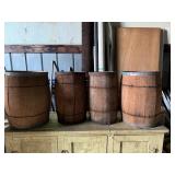 4 Vintage Wooden Nail kegs