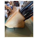 Knife block, cutting board, kitchen gadgets