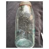 Maltese Cross Blue Mason Jar