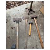 Double headed axe, axe, sledges,plate tamper etc