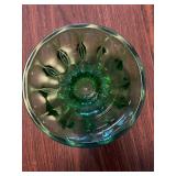 Vintage AH Emerald Green Footed Candy dish