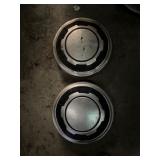 Vintage Ford 12ï¿½ Dog dish Hub caps, one trim ring
