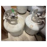 2 small propane tanks