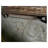 Metal Rolling cart and scrap wood