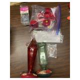 Hummingbird feeders and hanging hooks