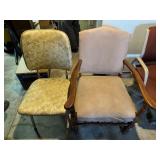 Vintage chair, rolling chairs, arm chair