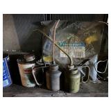 Vintage Oil Cans, Vintage Oil can opener, etc