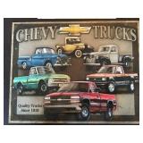 Metal Chevy sign 16ï¿½ x 12ï¿½w
