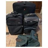 Black Luggage with Wheels