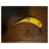 Vintage Helin Flatfish Wooden Lure